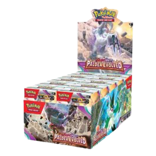 Display of 10 Paldea Evolved Build & Battle - factory sealed Pokemon TCG product