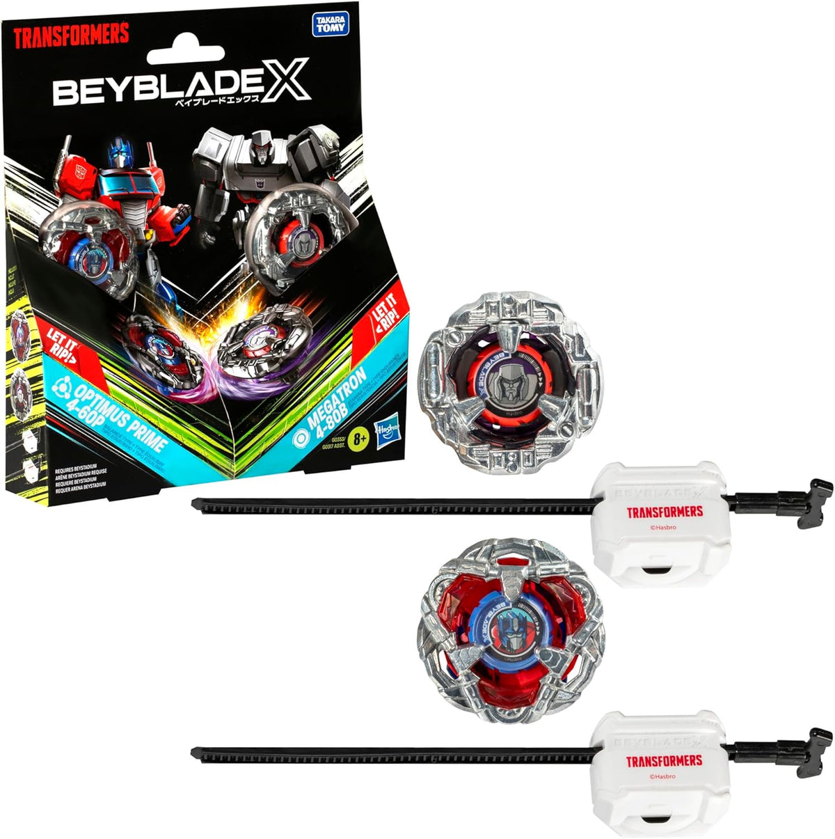 Beyblade X Transformers Optimus Prime 4-60P vs. Megatron 4-80B Multipack Set - view 1 of 4