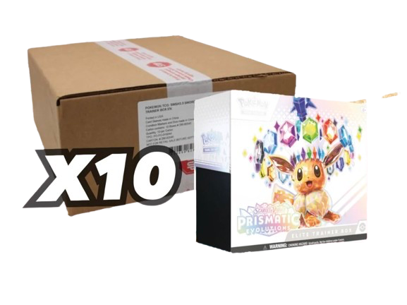 Prismatic Evolutions ETB x10 Sealed Case - factory sealed Pokemon TCG product