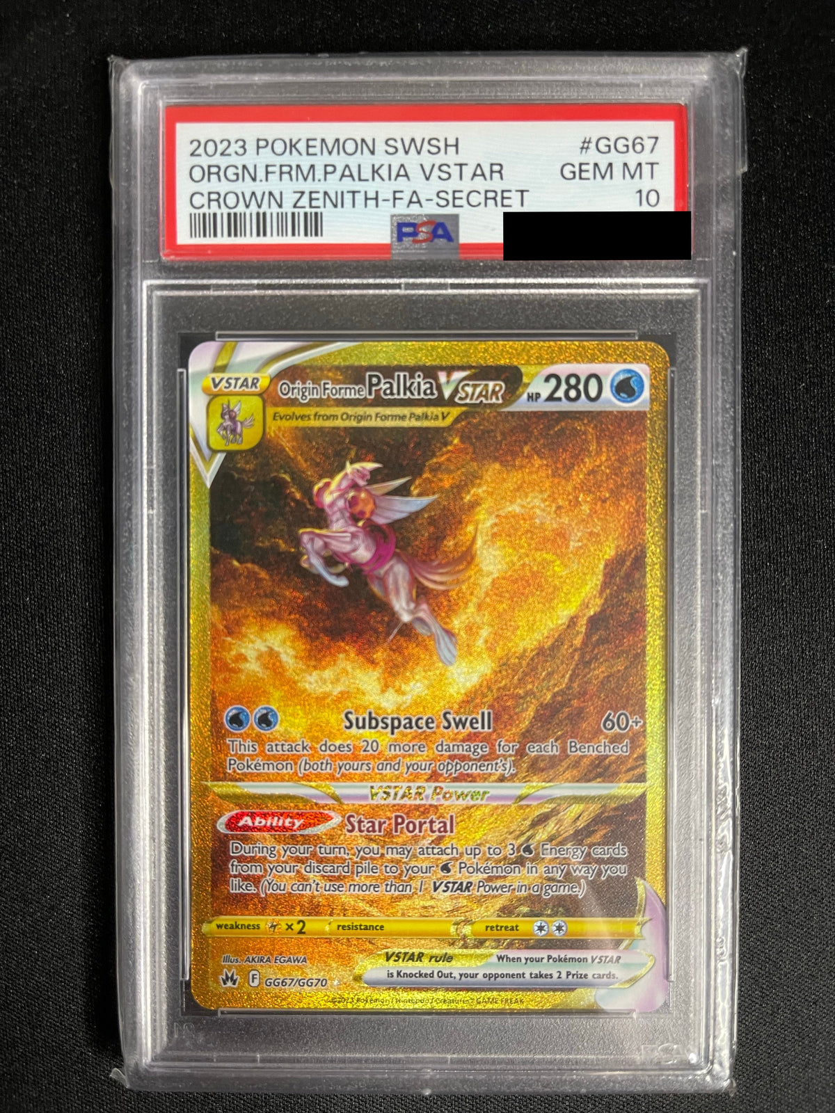 Origin Forme Palkia VSTAR GG67 Crown Zenith PSA 10 - view 1 of 2