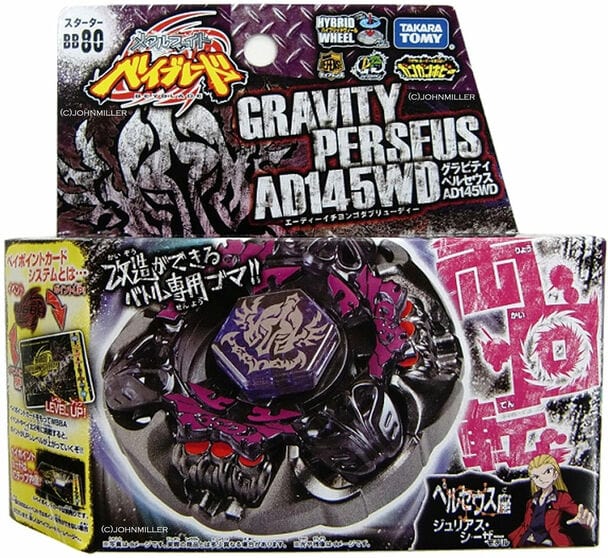 TAKARA TOMY Gravity Perseus Destroyer AD145WD Metal Masters Beyblade Starter w/ Launcher BB-80