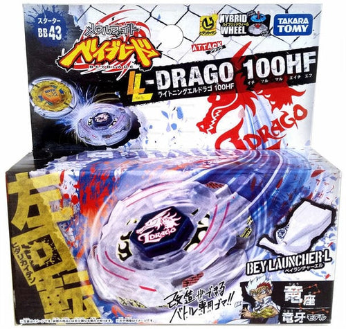 TAKARA TOMY Lightning L-Drago 100HF Metal Fusion Beyblade Starter Set w/ Launcher BB-43