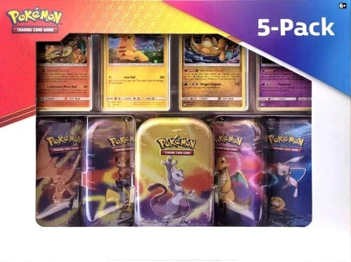 Kanto 5-Pack Tin Collection Box - factory sealed Pokemon TCG product