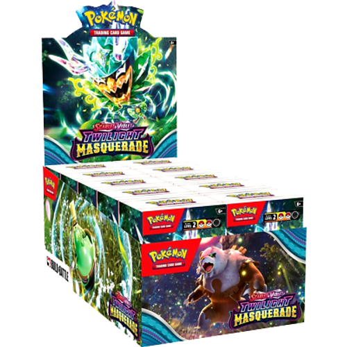 Display of 10 Twilight Masquerade Build & Battle - factory sealed Pokemon TCG product