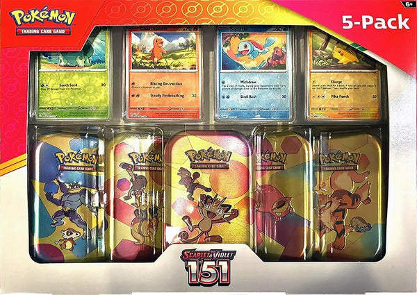 151 Mini Tin 5-pack Collection Box - factory sealed Pokemon TCG product