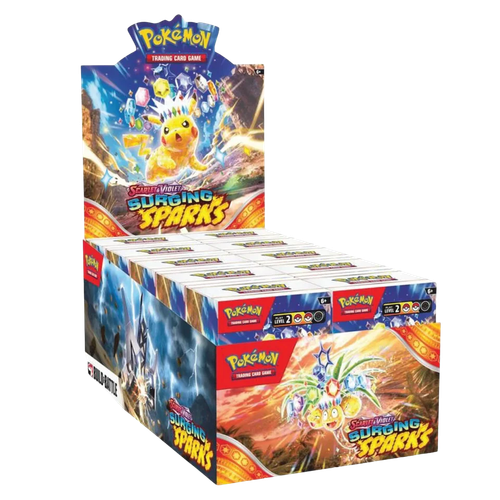 Display of 10 Surging Sparks Build & Battle - factory sealed Pokemon TCG product