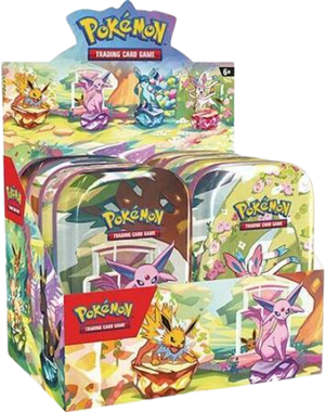 Prismatic Evolutions Mini Tin Display - factory sealed Pokemon TCG product