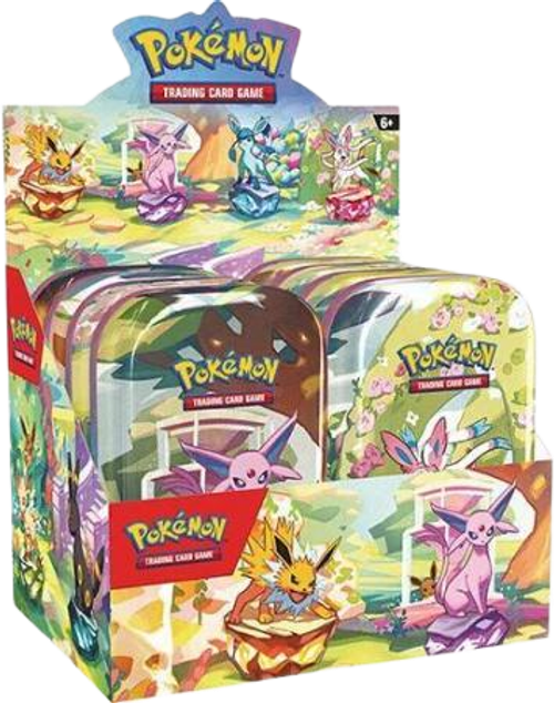 Prismatic Evolutions Mini Tin Display - factory sealed Pokemon TCG product