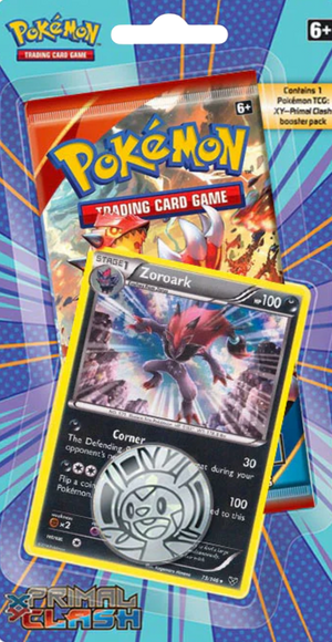 XY Primal Clash Checklane Blister w/ Zoroark Promo - factory sealed Pokemon TCG product