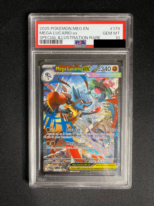Mega Lucario ex 179/132 Mega Evolution Special Illustration Rare PSA 10 - view 1 of 2