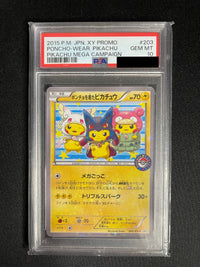 Poncho-Wearing Pikachu 203/XY-P Japanese Promo PSA 10 - view 1 of 2