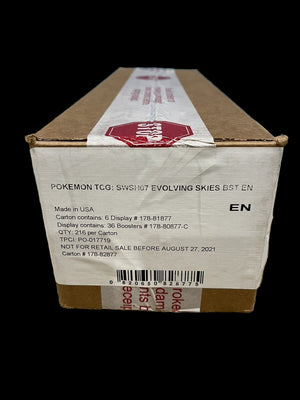Evolving Skies Booster Box Sealed Case First Print - factory sealed Pokemon TCG product